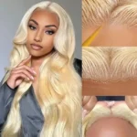 Pre Cut Lace  Upgrade Airy Cap 613 Blonde Easy Wear And Go 6X5 Body WaveStraight Lace Frontal Wig