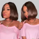 1. _DoubleDrawn6x5GluelessWearGoHighDensityRichChocolateBrownStraightBluntCutBobWig_250619