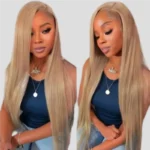 13x4 Lace Wigs Milk Tea Brown Light Flaxen Brown Cozy Blonde Pre Cut 6X5 Hd Lace Closure Long Glueless Wear Go Wig