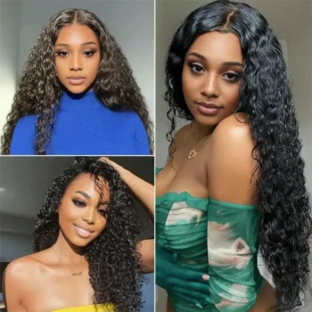 Long 40 inch Water Wave Hair Bundles 1Pcs Unprocessed Virgin Human Hair Weaves Single Bundles Deal