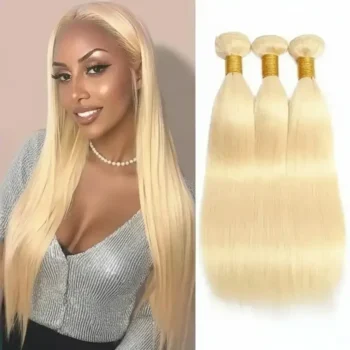 613 Blonde Brazilian Hair Bundle Straight Weave Remy Human Hair Weft 28 30Inch Free Shipping
