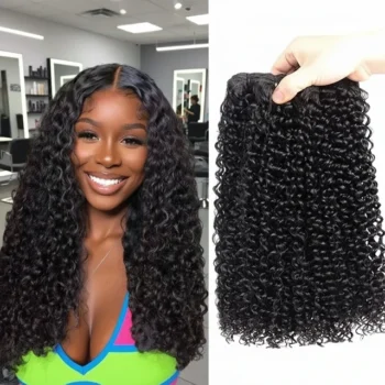 15A High Grade Curly 3 Bundles Deal With Full Ends 100% Human Hair Extensions Double Drawn