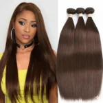 Color #4 Chestnut Brown Body Wave/Straight 3 Bundles 100% Virgin Human Hair Extension