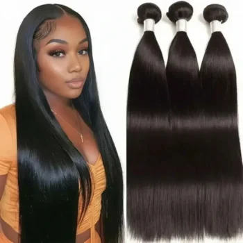 10A 3Bundles Straight Hair Brazilian Human Hair Bundles Remy Hair Weave Extensions