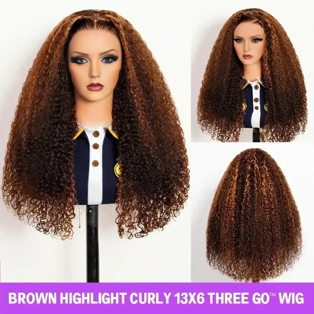 4. Brown-highlight-curly-13-6-three-go-wig-model-show