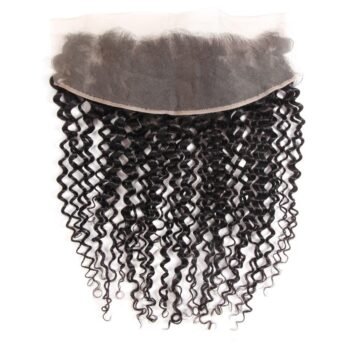 Brazilian Jerry Curly Virgin Hair Ear to Ear Frontal 5x513x613x4 Transparent Lace Frontal Closure Free Part