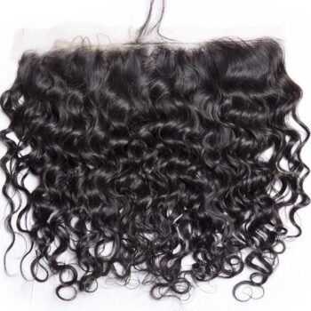 Brazilian Water Wave Virgin Hair Ear to Ear Frontal 5x513x613x4 Transparent Lace Frontal Closure Free Part