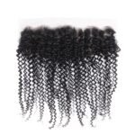 Kinky Curly 5x513x4 Transparent Lace Frontal Closure Brazilian Virgin Hair Ear to Ear Frontal Free Part