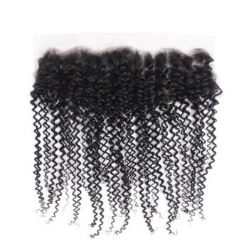 Kinky Curly 5x513x4 Transparent Lace Frontal Closure Brazilian Virgin Hair Ear to Ear Frontal Free Part