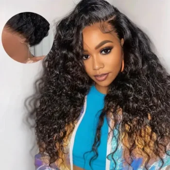 360 Full Lace Glueless Loose Deep Wave Wigs Invisi Drawstring Natural Black Pull & Go